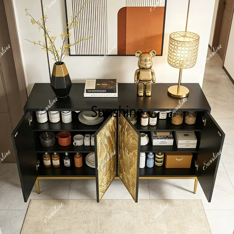 Light luxury home entrance cabinet, living room home storage cabinet, glass decorative cabinetTJ