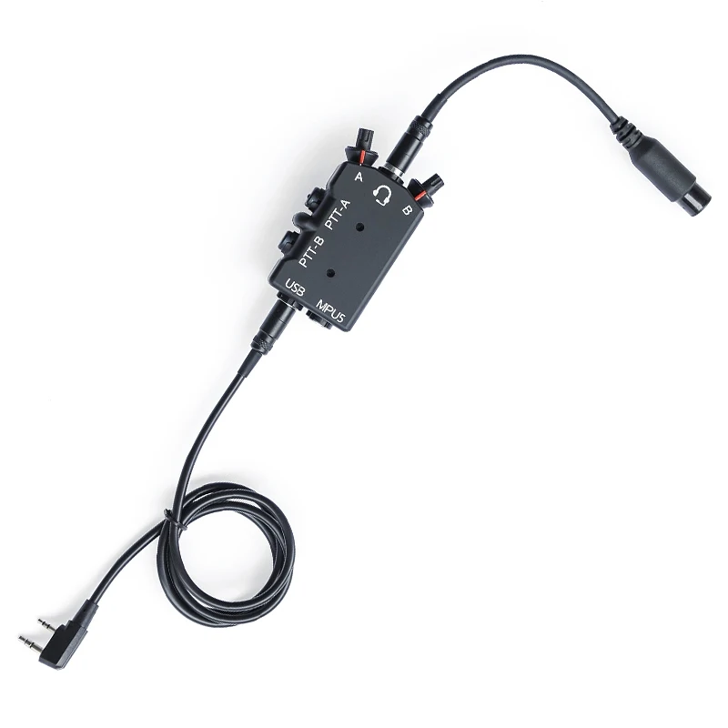 FCS-Tactical MPU5 Adaptador PTT Dual CNC Metal para AMP y COMTAC3 - imagen 4