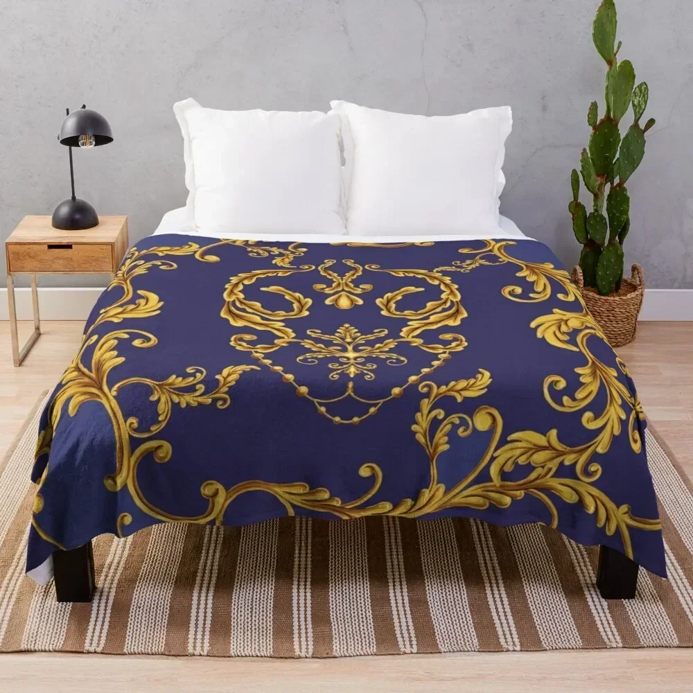 

Royal Gold Throw Blanket Lightweight Warm Blanket for Indoor Outdoor Use