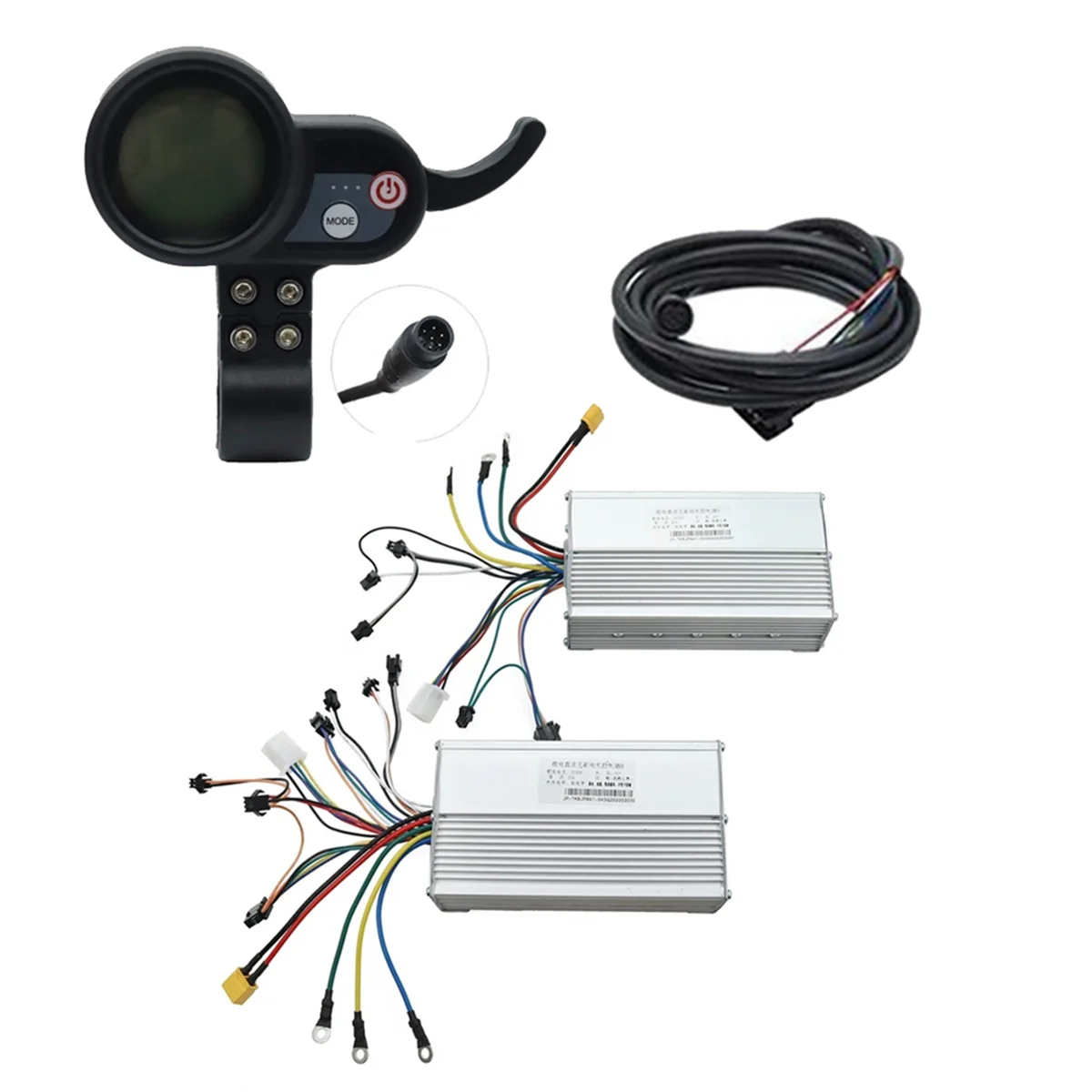 

60V 50A Brushless Controller Dual Motor+36V-60V LCD Display Dashboard 6PIN for Electric Scooter E Bike Accessories