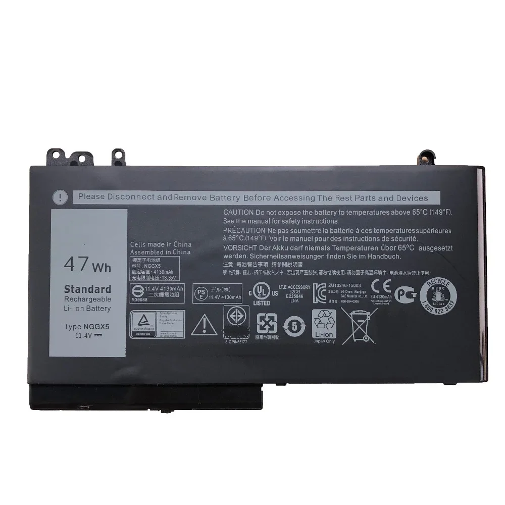 Imagem -04 - Bateria Original do Portátil para Dell Latitude E5270 E5470 M3510 E5570 E5550 Rdrh9 954df Jy8d6 11.4v 47wh Nggx5