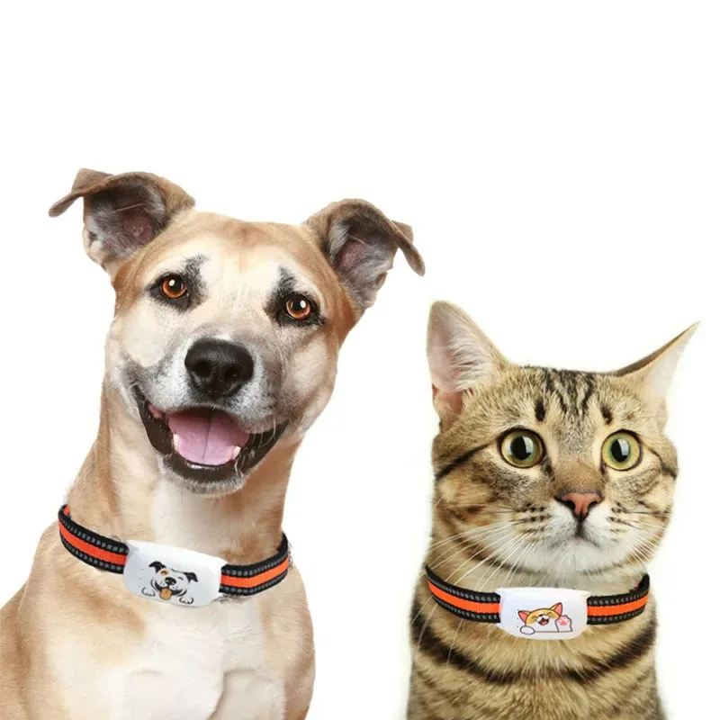 

STLF4G Pet GPS Tracker Collar with Wireless Electric Fence Alarm APP Control SIM Card 20h Battery Life for Cats & Dogs