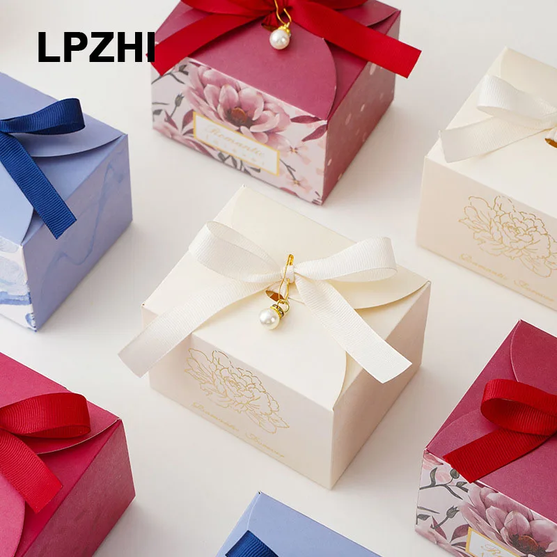 

LPZHI 20Pcs Wedding Candy Packaging Boxes Birthday Party DIY Gift Cookies Accessories Decoration Favors Wedding Bridesmaids