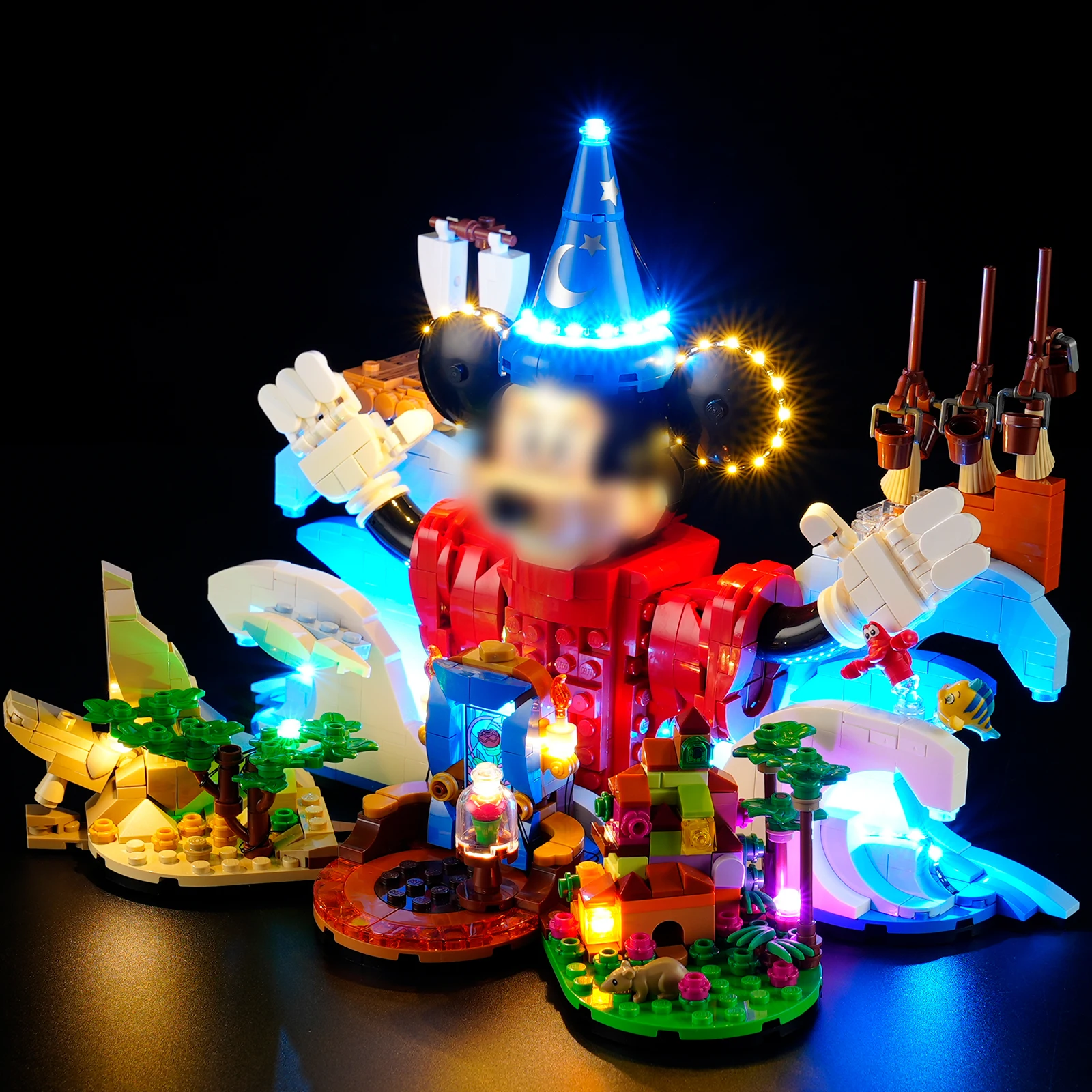 HPROSPER 5 V LED-Beleuchtung (kein Modell) für LEGO 21352 Magic of Disney. Beleuchtet Ihre Bausteine mit Batteriekasten