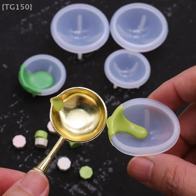 مجموعة أدوات تنظيف ختم الشمع من السيليكون - مكشطة وملعقة لتحريك خلط التلوين DIY ملحقات الشموع الحرفية