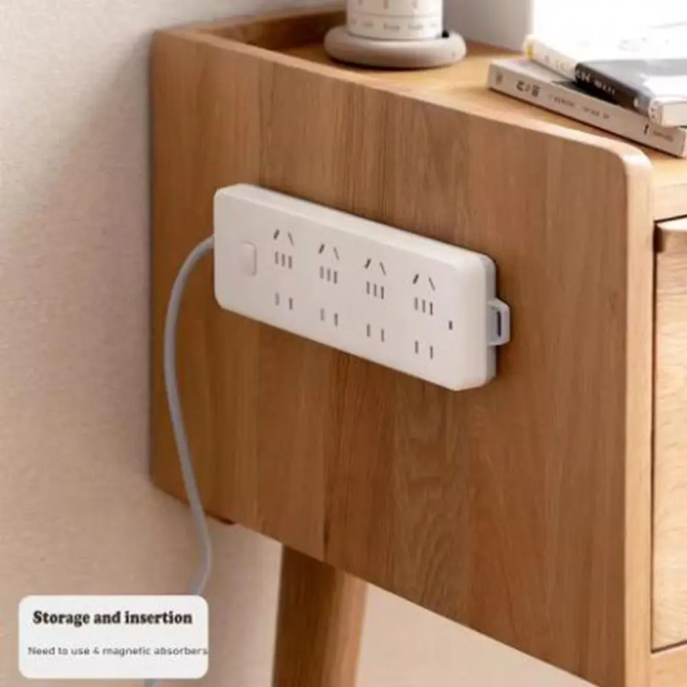 

5 Set Plastic Remote Control Magnetic Sticker Wall-Mounted Punch Free Socket Fixer Plug Hook Anti-Lost Space Saving