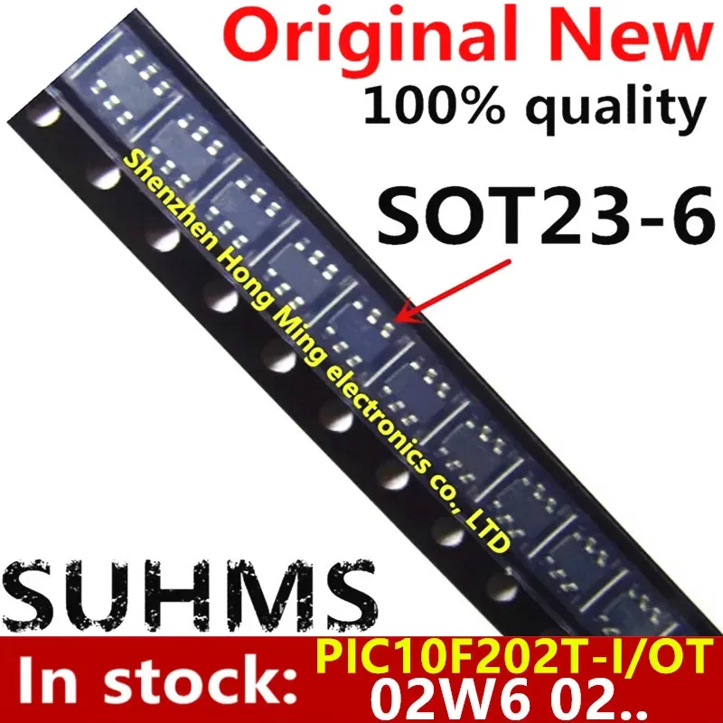 

(10-100piece)100% New PIC10F202T-I/OT PIC10F202T-I PIC10F202T PIC10F202 02W6 02.. sot23-6 Chipset