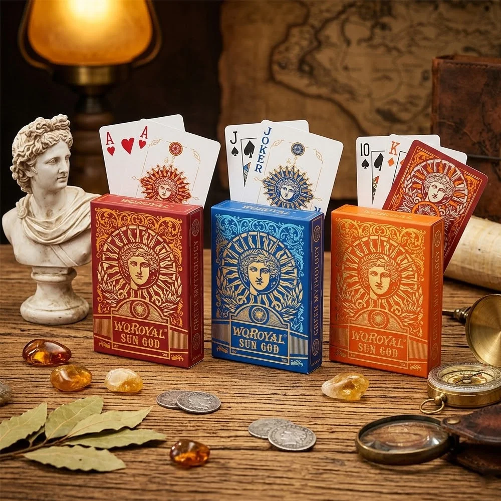 3 Creative Series Playing Card Designs: Apollo Sun Theme,Waterproof PVC Playing Cards, Ideal for Magic Performances, Party Games