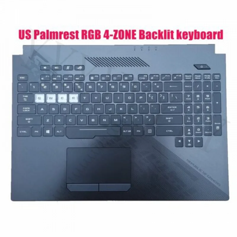 

Q US Palmrest RGB 4-ZONE Backlit keyboard for Asus Strix Hero II GL504GM GL504GV