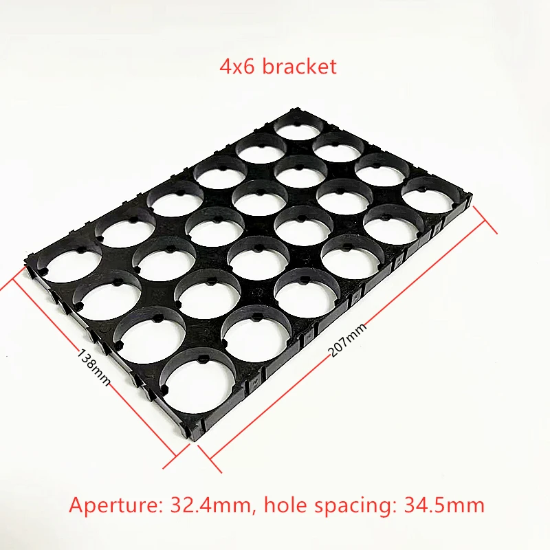 32650 32700 32800 Battery Case Holder Bracket Cell Safety Anti Vibration Plastic Brackets   fixing bracket Spliceable