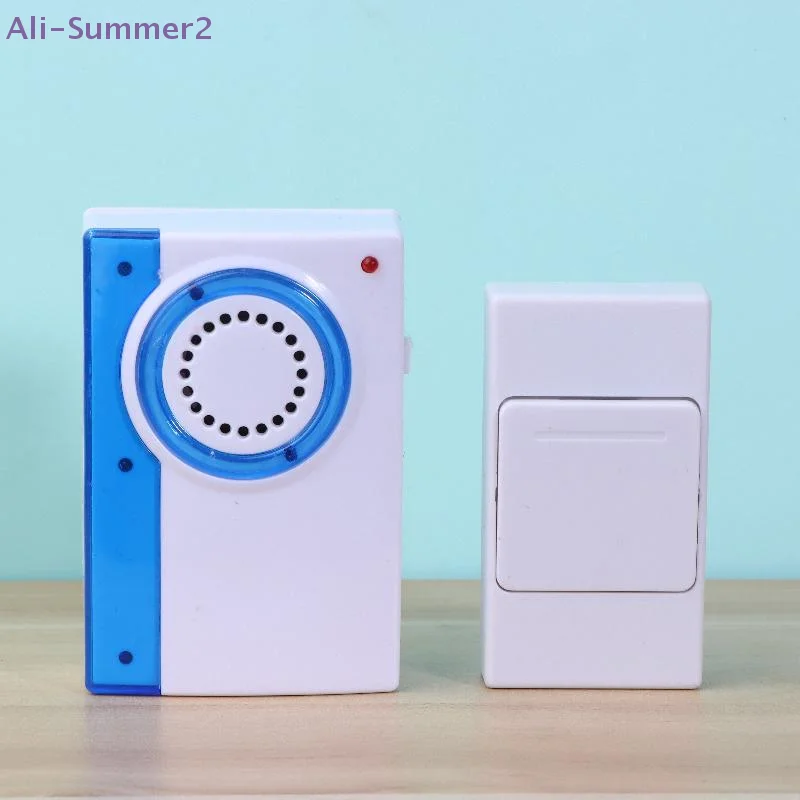 {Summer2} {Summer2} Remote Control Doorbell Adhesive Long-range High Sound Caller Smart Doorbell For Elderly Kid