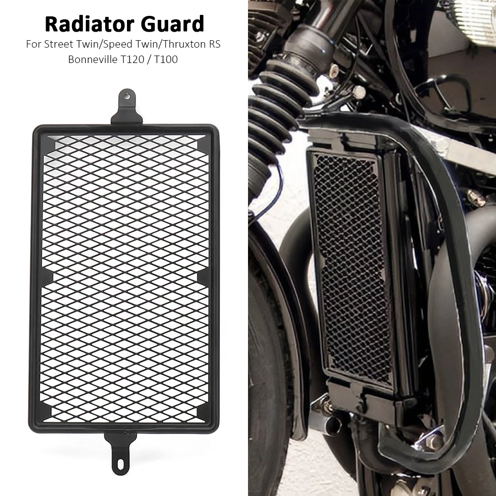 For Bonneville T120 T100 Thruxton RS/Speed Twin/Street Twin Motorcycle Radiator Guard Engine Cooler Grille Cover Protection