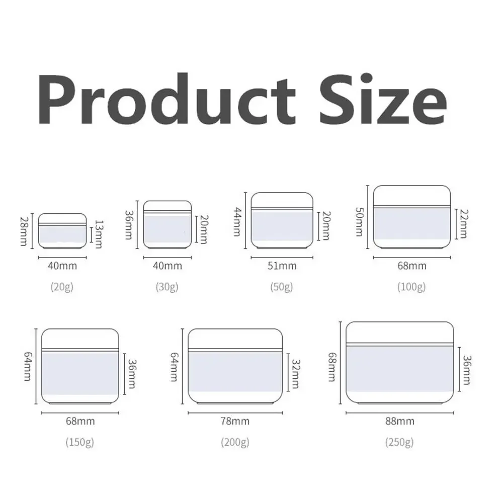 Empty Sample Jars Travel Storage with Lids Cream Lotion Box Makeup Pot Jar Round Ointments Bottle Cosmetic Containers Cases