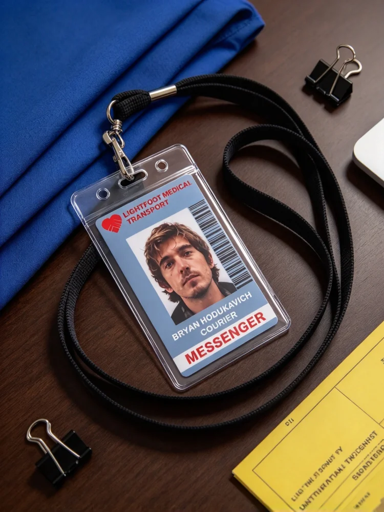 ResIdent Evil Bryan HoDukavich ID Card Badge, Lightfoot Medical Transport Cosplay ID Badge,Halloween Cosplay Costume Accessory
