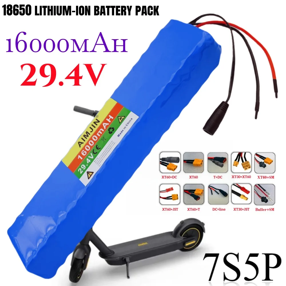 

7S5PP 29,4 В 16 Ач 18650 литиевая аккумуляторная батарея 500 Вт Модифицированный велосипедный электрический скутер Автомобиль BMS + зарядное устройство