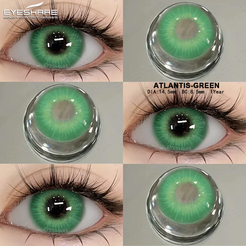 EYESHARE 1 Pair Color Contact Lenses for Eyes Cosmetic High Quality Blue Lenses Green Contact Fashion Cosmetic Eye Gray Contacts