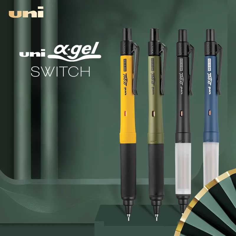 Japanese Stationery Uni A-gel Switch Mechanical Pencil Hold/KURUTOGA 2Mode 0.3/0.5MM Rotating Anti fatigue Autopen Writing Paint