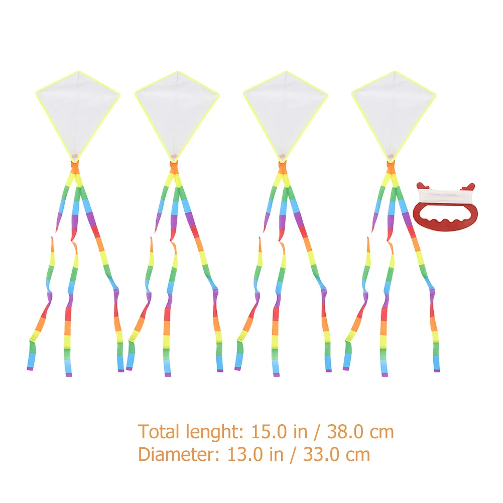 4Pcs DIY Kite Blank Kreative Kinder Fliegen Set Zeichnung Färbung Familie Malerei Interaktive Zubehör Kinder Kite Kinder Zubehör