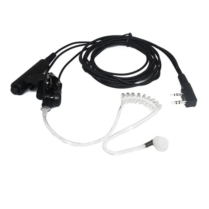 3 Wire Pro Covert Acoustic Air Tube PTT Mic Microphone Earpiece Headset For Kenwood Baofeng UV-5R UV-82 GT-3 TYT MD-380 Radio