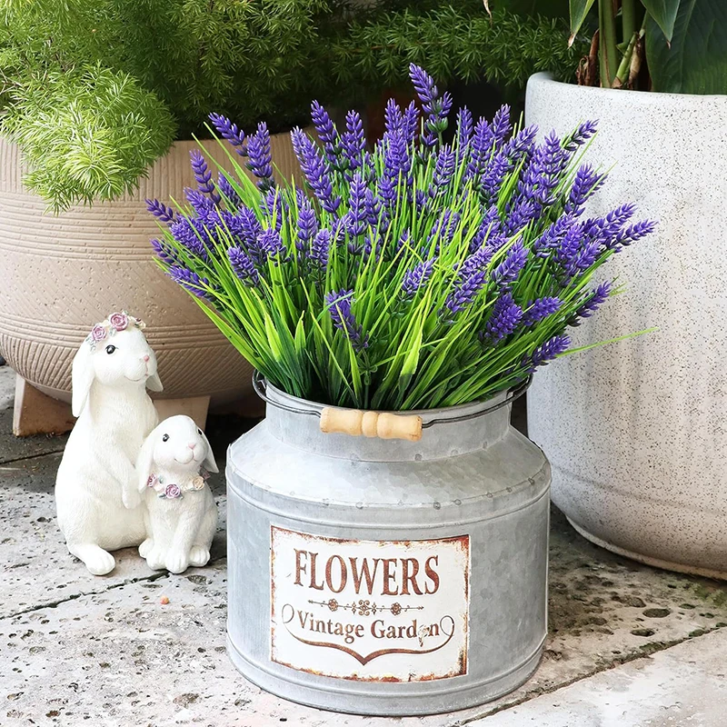 Artificial Flower Room Decor Bedroom Decoration Outdoor Garden Home Fake Dried Flowers Artificial Plants Purple Lavender Grass