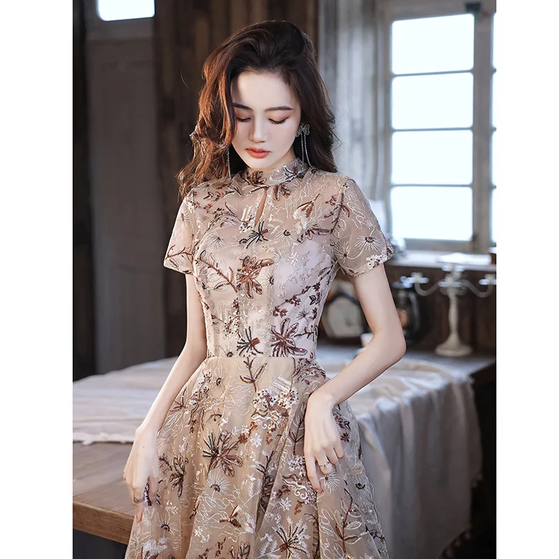 Woman Party Formal Dresses Ladies Fashion French Evening Dresses Party A-line Gowns Robe De Soiree