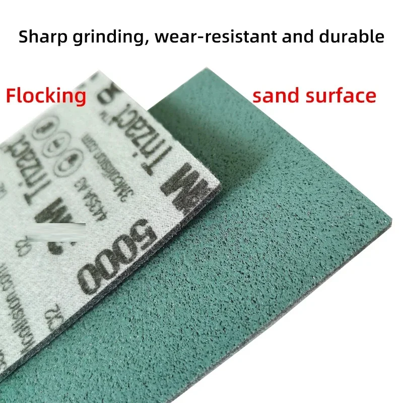 Trizact Foam Sheet 30289 Flocking Sponge Sandpaper 70/140mm Self-adhesive Back  5000 Grit Dry Water Sanding Paper