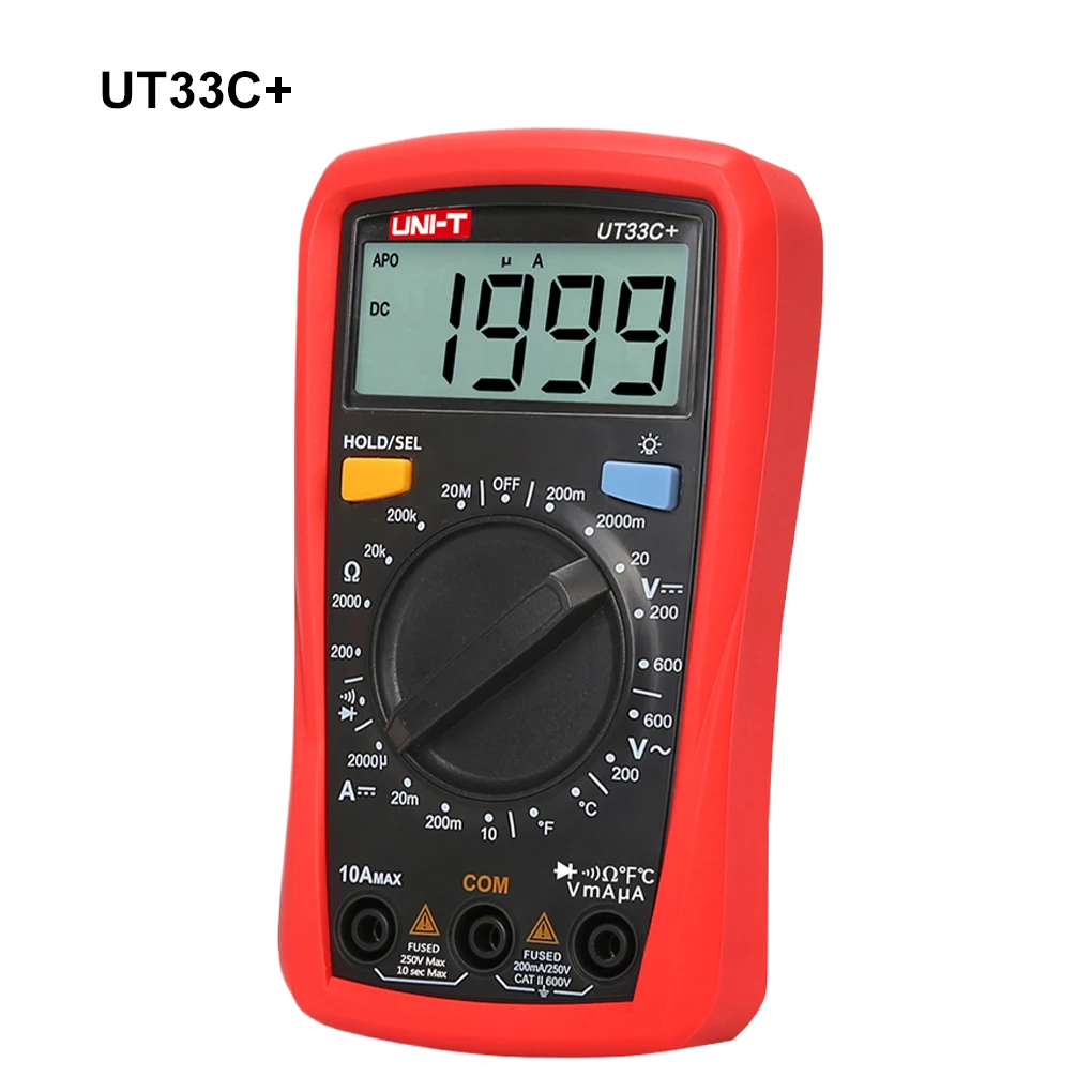 UNI-T UT33C Plus Multimètre De Poche Voltmètre Professionnel 02/10/2018 Mesure Multi Mètre Ampèremètre Numérique