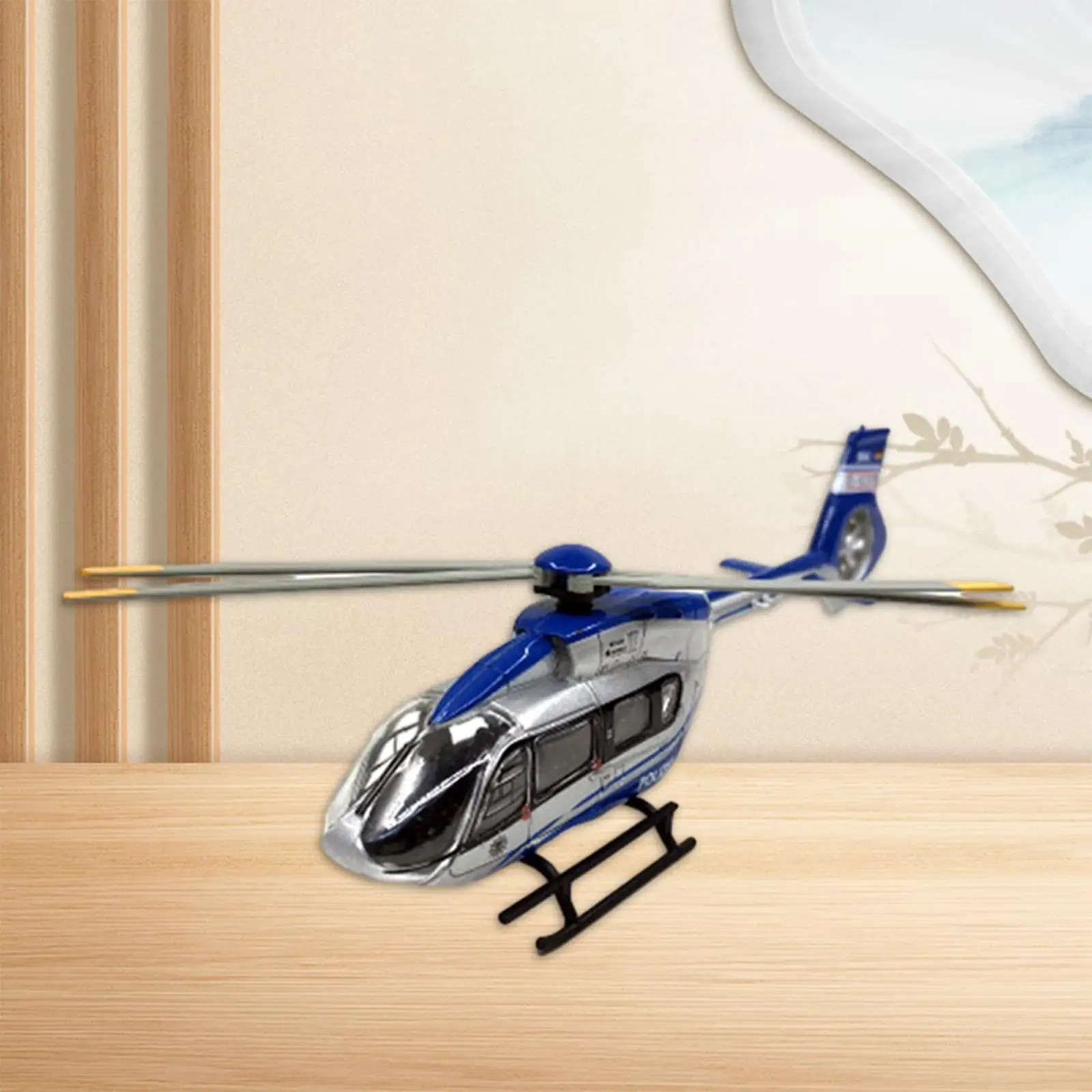 

1:87 1/87 Airbus H145 Helicopter Bar Living Room Diecast Metal Helicopter Model for Girls Children Friends Boys Collection Gifts