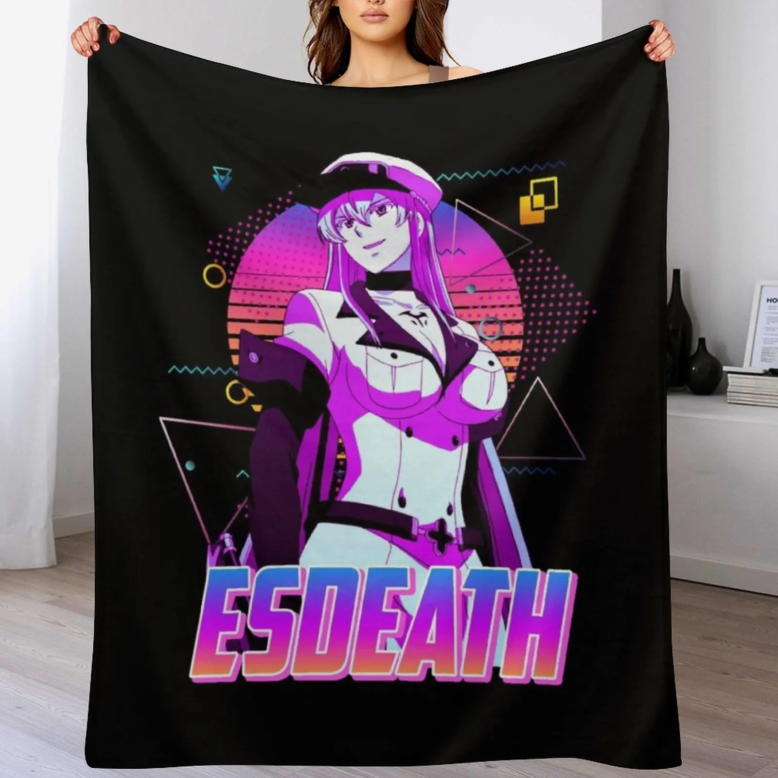 

ESDEATH - Retro Art Throw Blanket Sofas warm winter Blankets