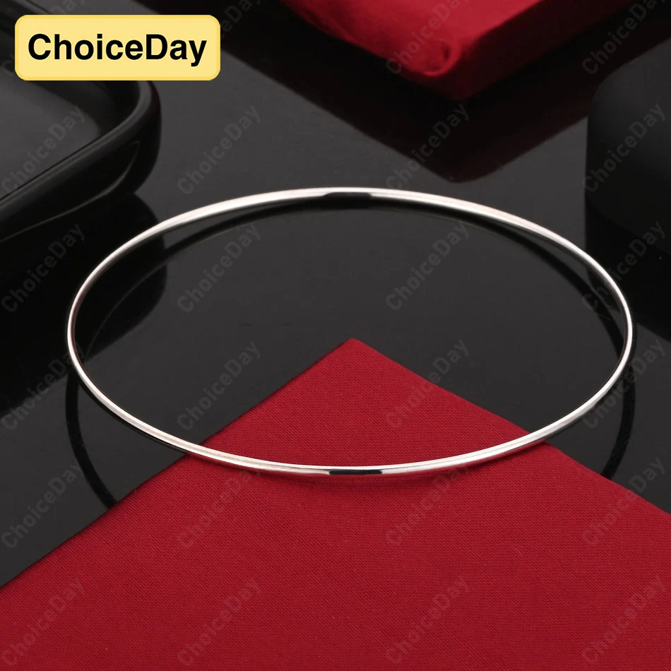 

ChoiceDay 925 Sterling Silver Simple Ultra-thin Bracelet Women Jewelry Accessories Party Wedding Gift