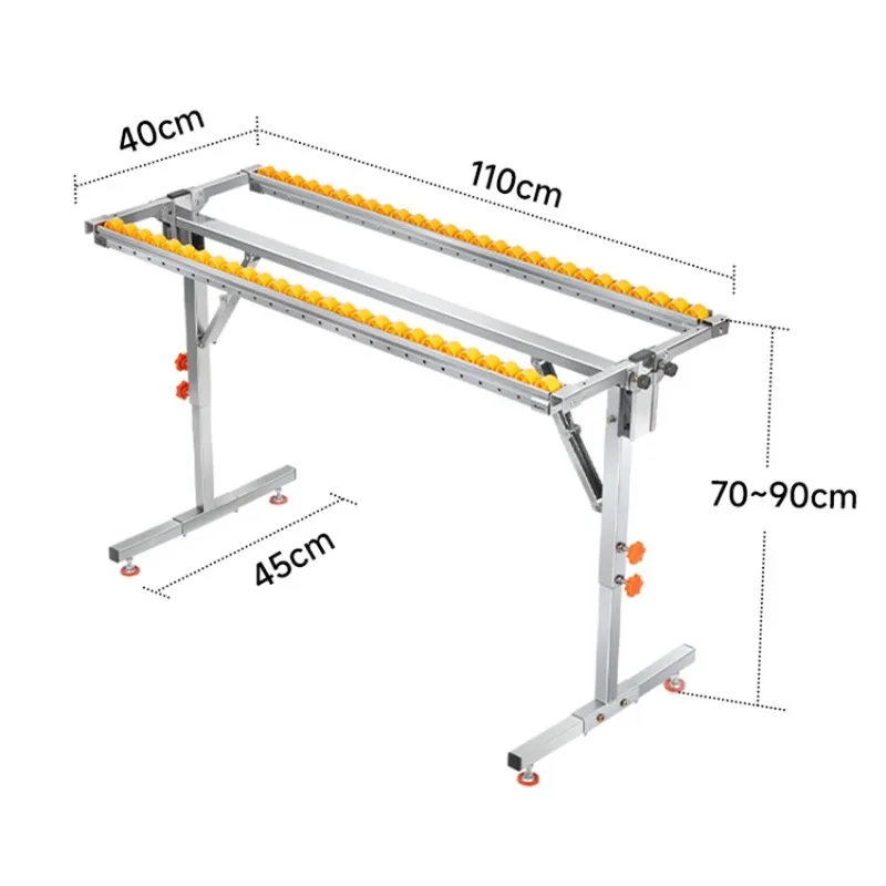 

Portable Wood Cutting Bracket Woodworking Workbench Auxiliary Support Frame Stainless Steel Double Row Fluent Bar Support Frame