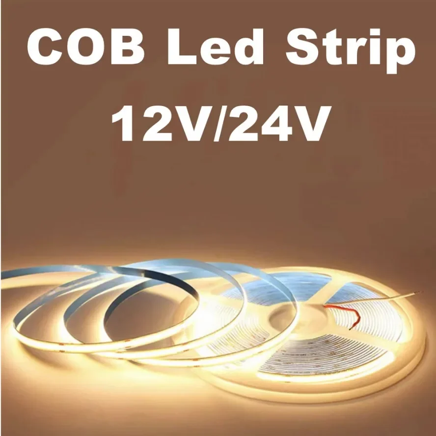 8m 9m 10m LED COB Strip 320LED DC 12V 24V FOB LED Verlichting voor kamer Slaapkamer Decor Hoge Dichtheid Zachte Flexibele Neon Tape Licht Lamp