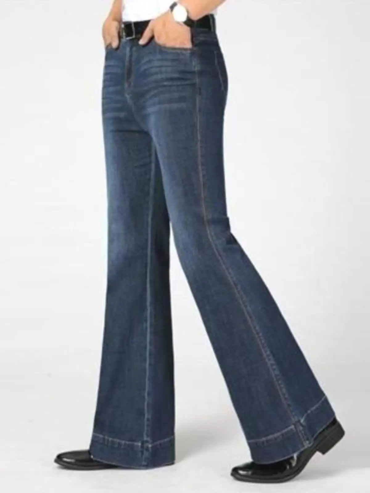 

Autumn Sle Men's Casual Micro Flared Jeans Slim Fit Long Trousers Regular Thin Winter Collection Faion Wear