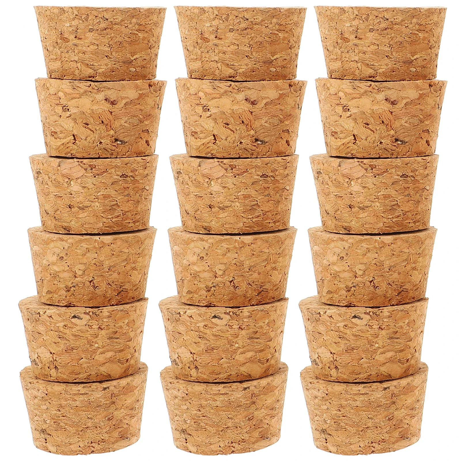 

20 Pcs Glass Bottle Cork Plugs Tapered Vacuum Stopper Empty Bottles with Bung Natural Decanter Wooden Small