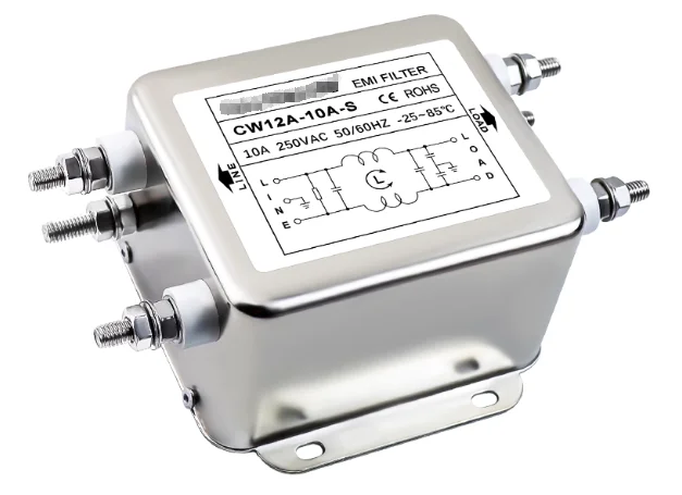 EMI servo power filter single-phase AC 250VAC purification CW12A-10A-S CW12A-20A-S CW12A-30A-S CW12A-40A-S CW12A-50A-S CW12A-60A
