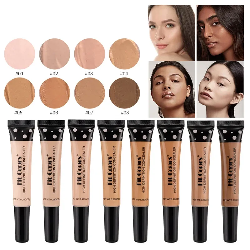 Corrector líquido de cobertura completa, base de crema BB permeable al aire, brillo Natural, maquillaje, ojeras, cosméticos, 8 colores