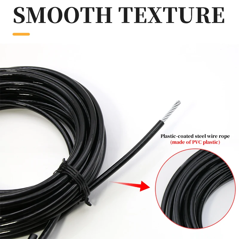 Picture 3: 4PCS Adjustable 2mm Multi-Color PVC Stainless Steel Wire Rope Cable Fastener Kit For Hanging Pictures Bonsai Swings Cameras