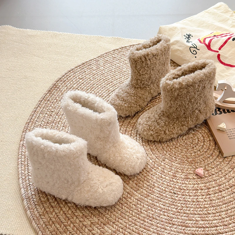 

Детские ботинки принцессы, замшевые теплые универсальные детские полусапожки, однотонные, новинка зимы 202, детская повседневная обувь, модная мягкая обувь