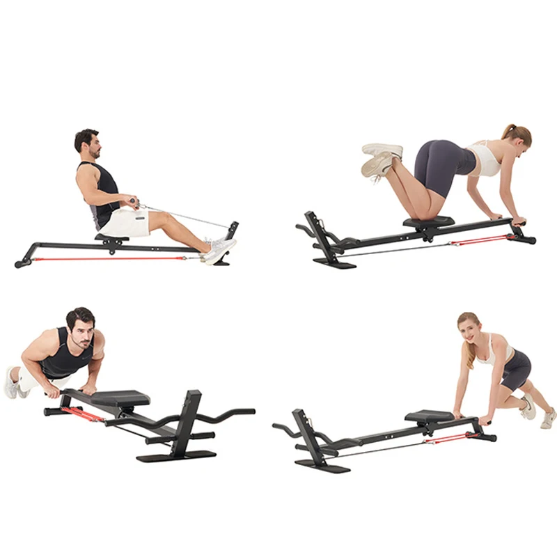 Fitness Rowing Machine Foldable Adjustable Core Abdominal Workout Equipment Cardio Training and Full Body Exercises Max 240 lbs