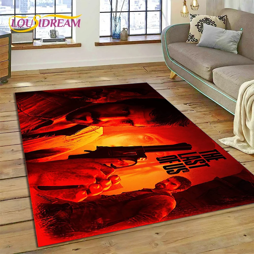 3D The Last of Us Horror Game TV Joel Pedro Carpet for Living Room Bedroom Home Decor,Non-slip Decoration for Sofa Doormat Gifts