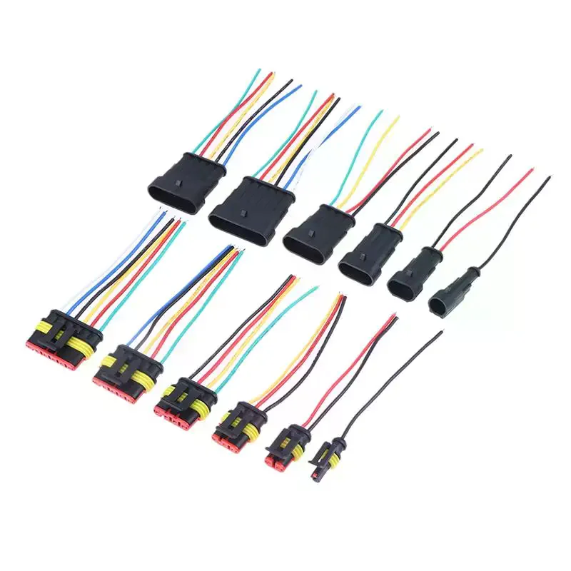 1/2/3/4/5/6ピン電線コネクタ、18AWGオス・メスプラグソケット、車・トラック用クイックディスコネクトワイヤコネクタ