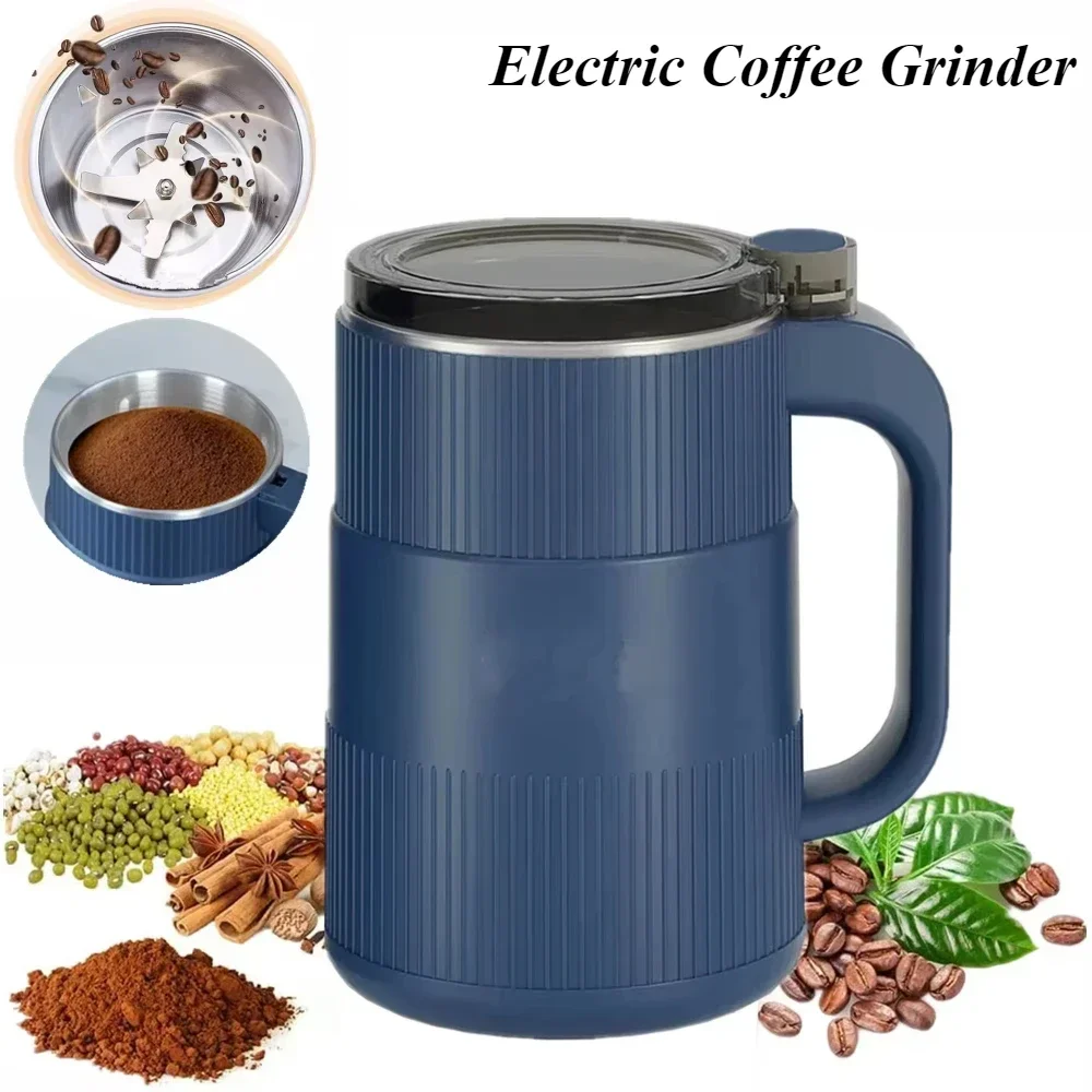 110/220V Electric Coffee Grinder Multifunctional Beans Spices Grains Grinder Fast Grinding Stainless Steel Grinder for Kitchen