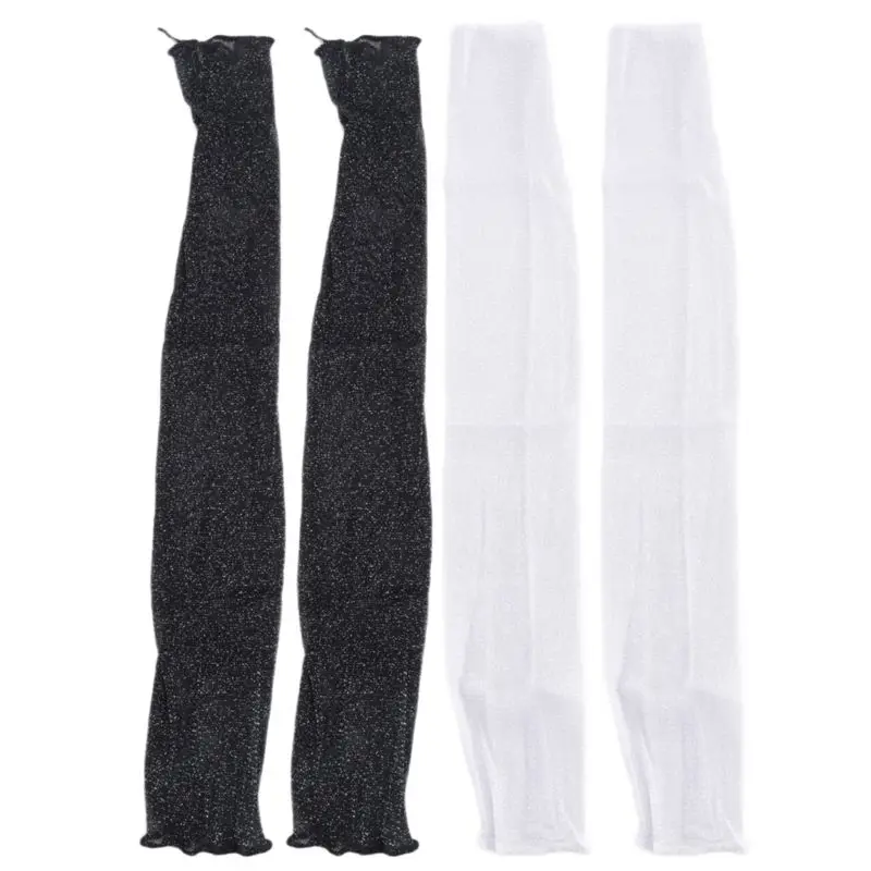 

AEB0-Женские длинные кружевные перчатки, солнцезащитные руки, ноги, рукава, тюль без пальцев, солнцезащитный аксессуар