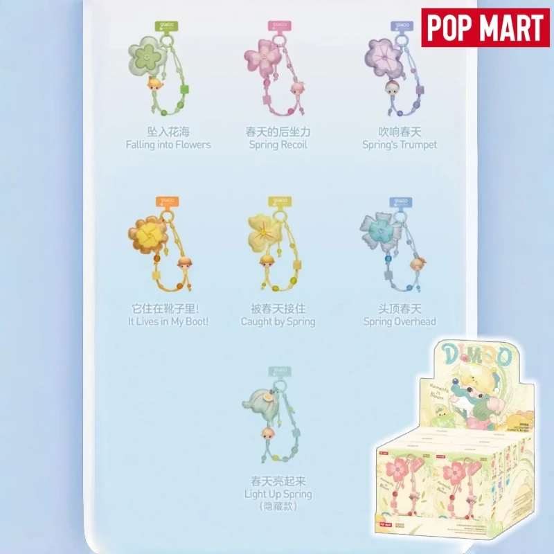 

New POP MART DIMOO Moments In Bloom Series Blind Box Phone Lanyard Cute Pendant Bag Charm Collectible Decor Birthday Gift