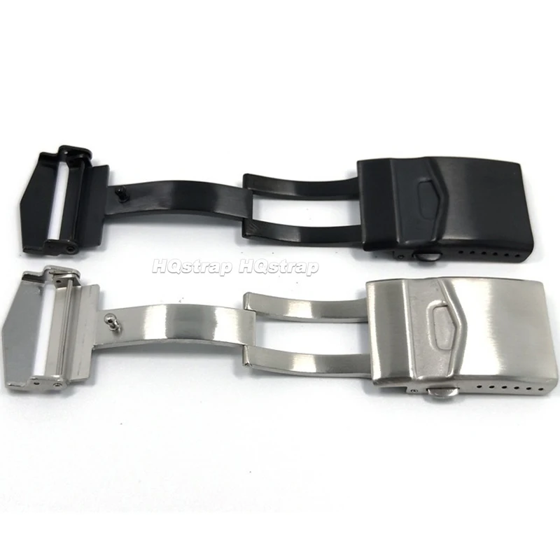 Hebilla de reloj de acero inoxidable 316L, cierre de Metal de 18mm, 20mm y 22mm, botón de seguridad plegable de alta calidad para accesorios Seiko