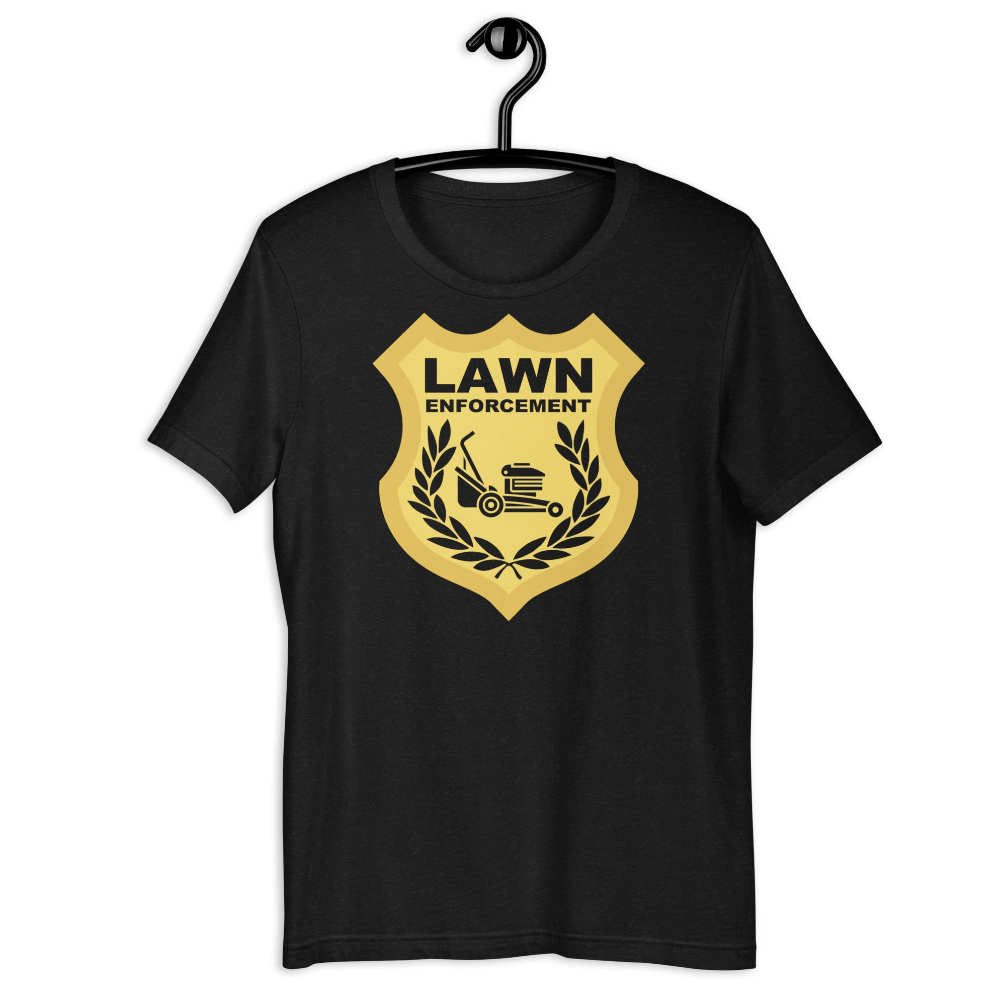 Lawn Enforcement Officer Badge Graphic Tee Cotton Mens Womens T-Shirt Summer Streetwear