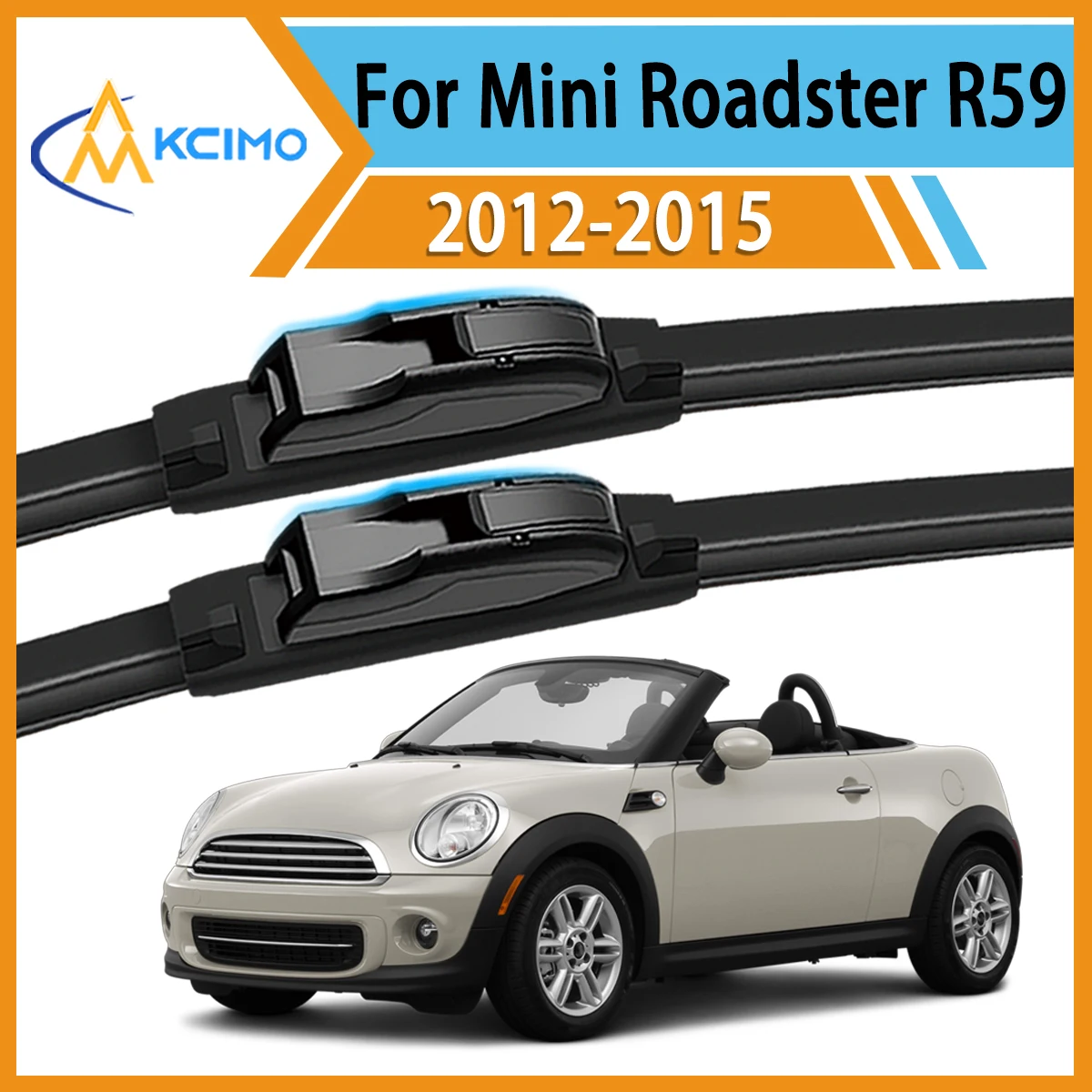 

2PCS Auto Wiper Blades for Mini Roadster R59 2012 2013 2014 2015 Perfect Fitting Long Service Life
