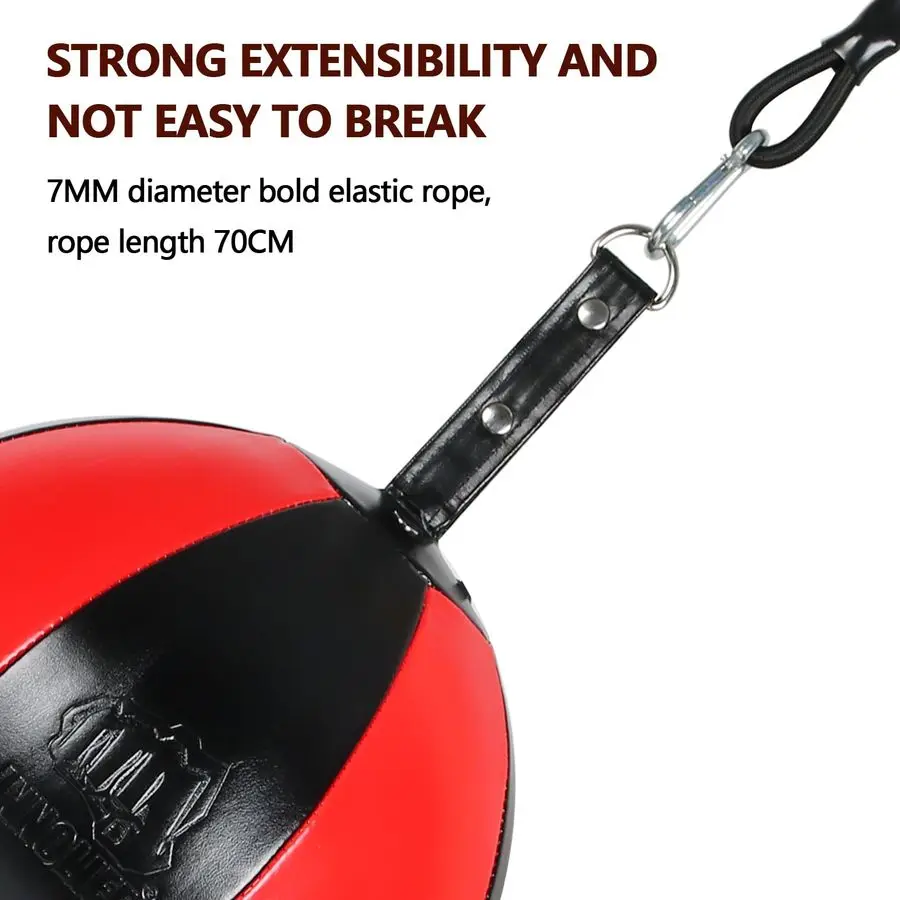 Double End Punching Ball Striking Punching Bag Kit, Speed Striking Reflex Kit with Bungee Cords Perfect for Reaction, Agility, a