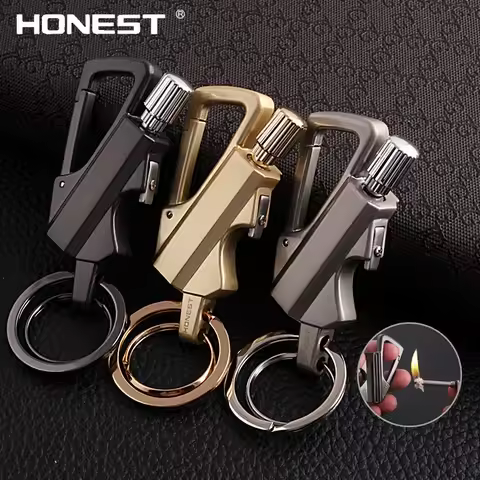 2026 New Multifunctional Match Kerosine Lighter Keychain Outdoor Waterproof Portable Igniter Smoking Accessories Gift Wholesale