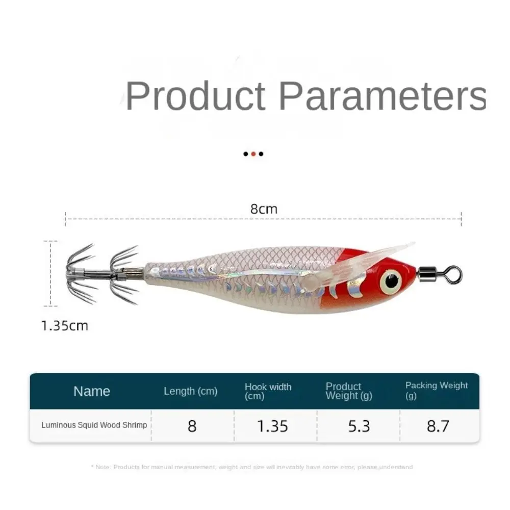 Spinnerbait luminiscente – Jig calamar diseño camarón para pesca - imagen 5